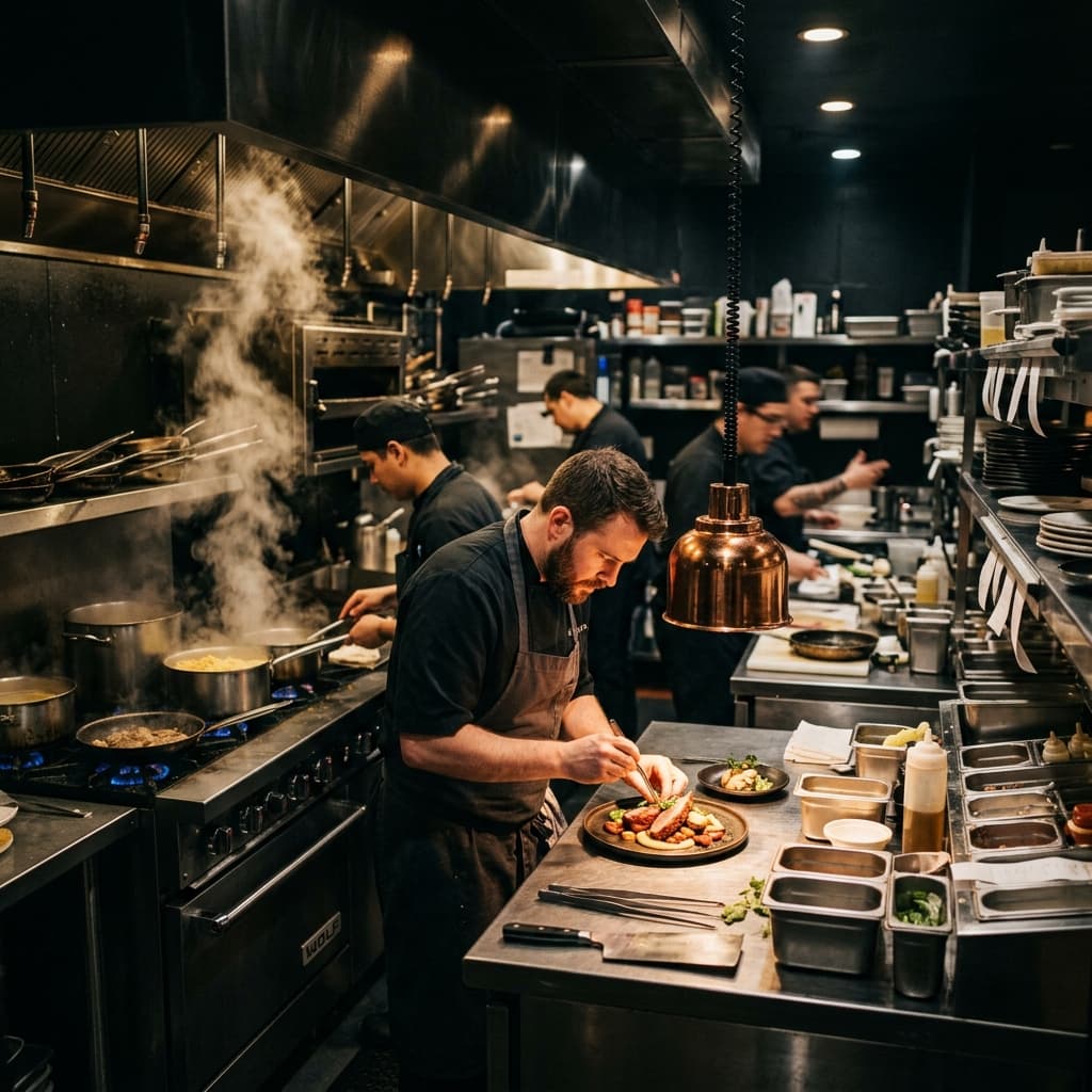Busy Kitchen Background